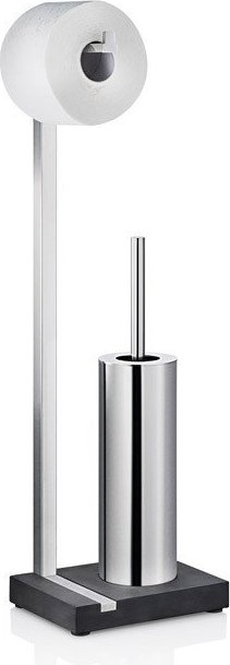 Stojak na papier toaletowy oraz szczotka do WC wysoka Menoto matowy