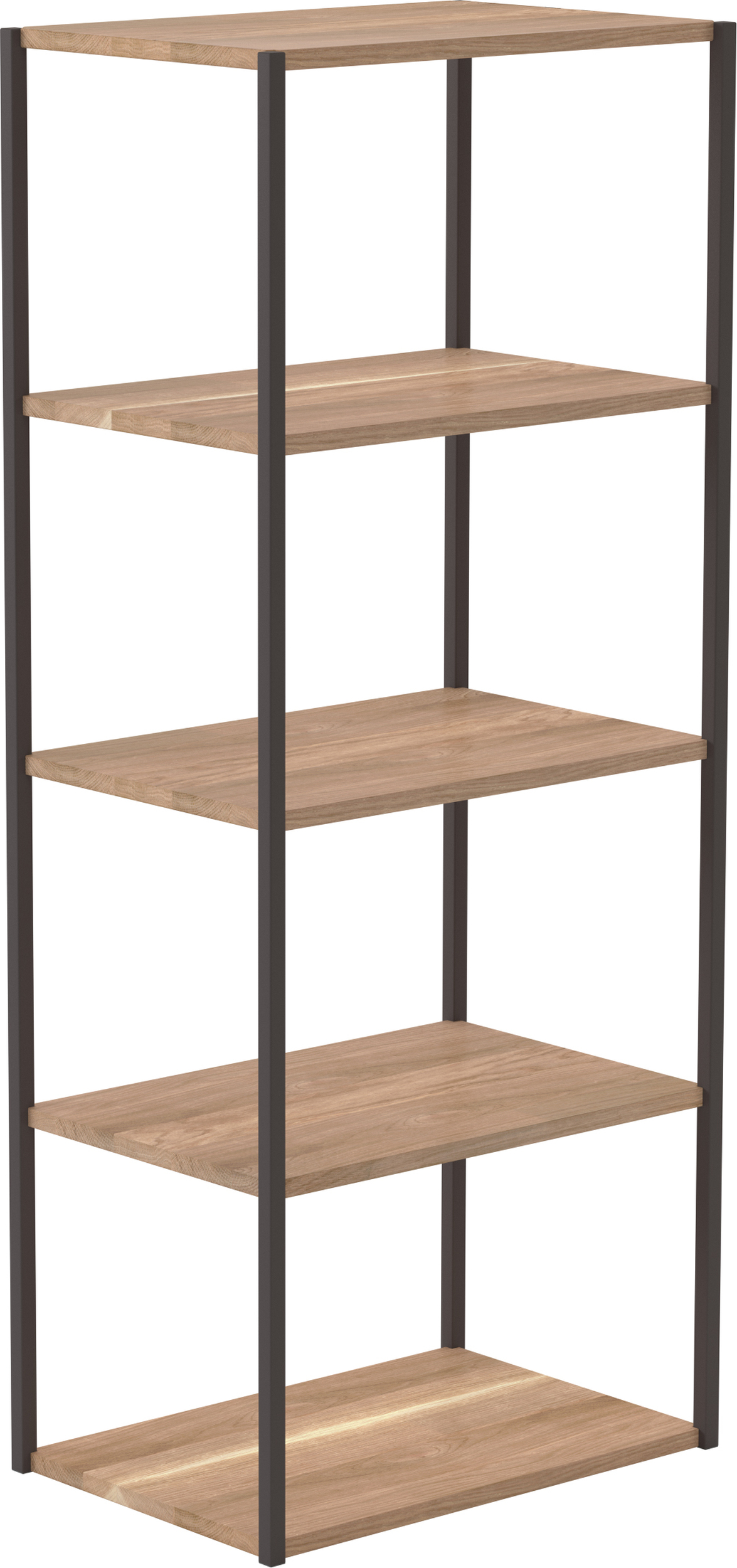 Regał sky 5 półek brązowa rama