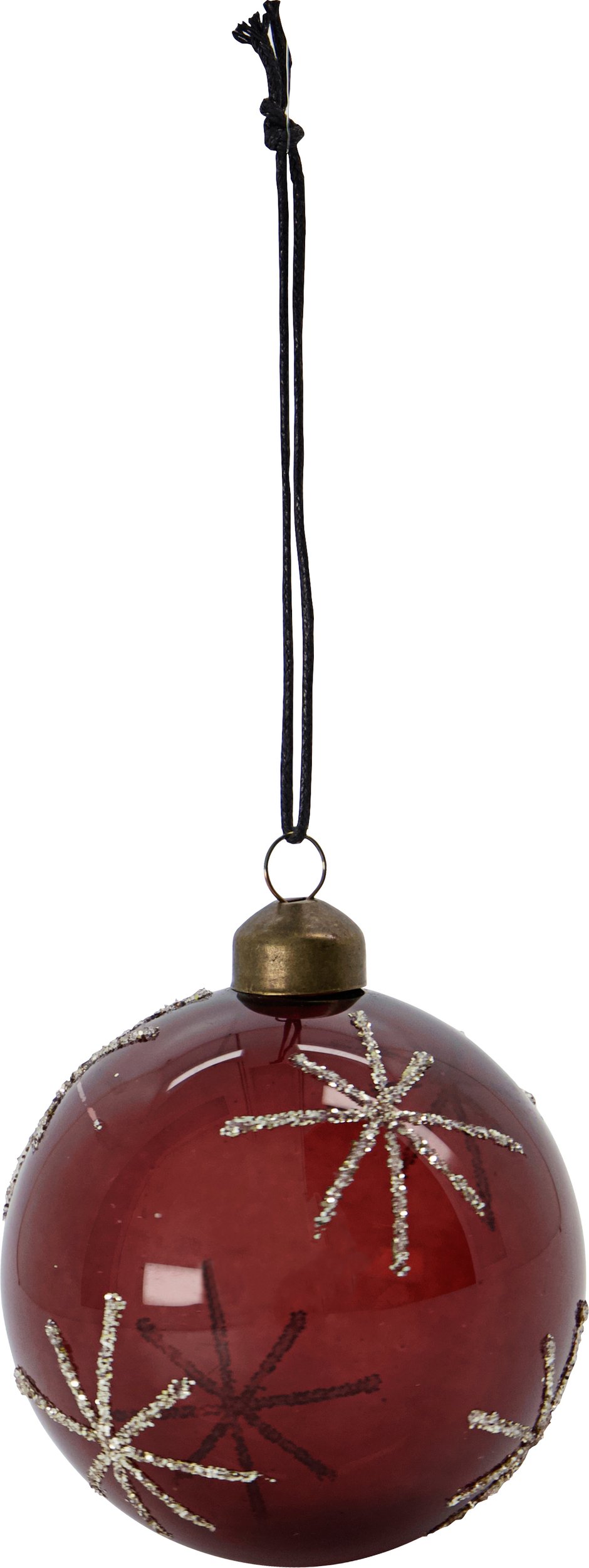 Bombki Star burgundowe 4 szt.