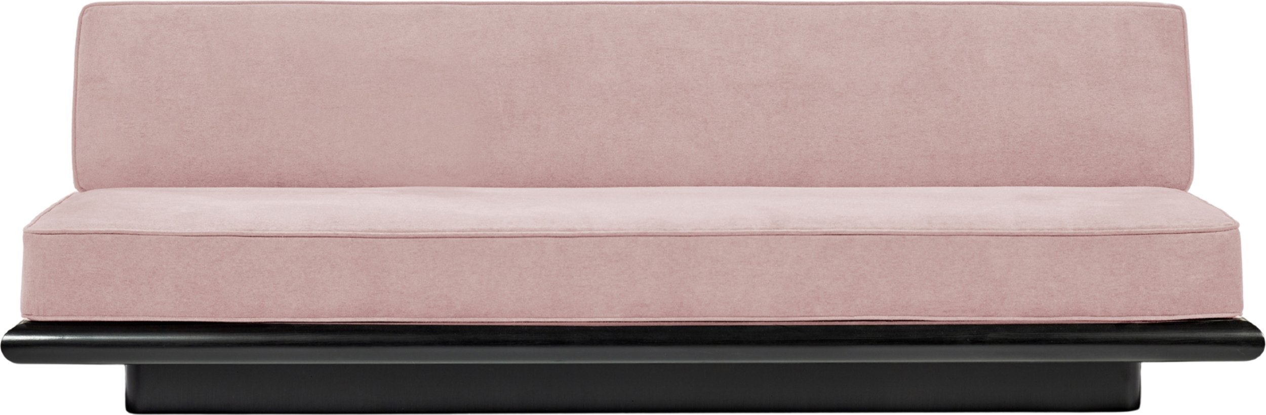 Sofa Ono 234 cm różowa drewno tulipanowca