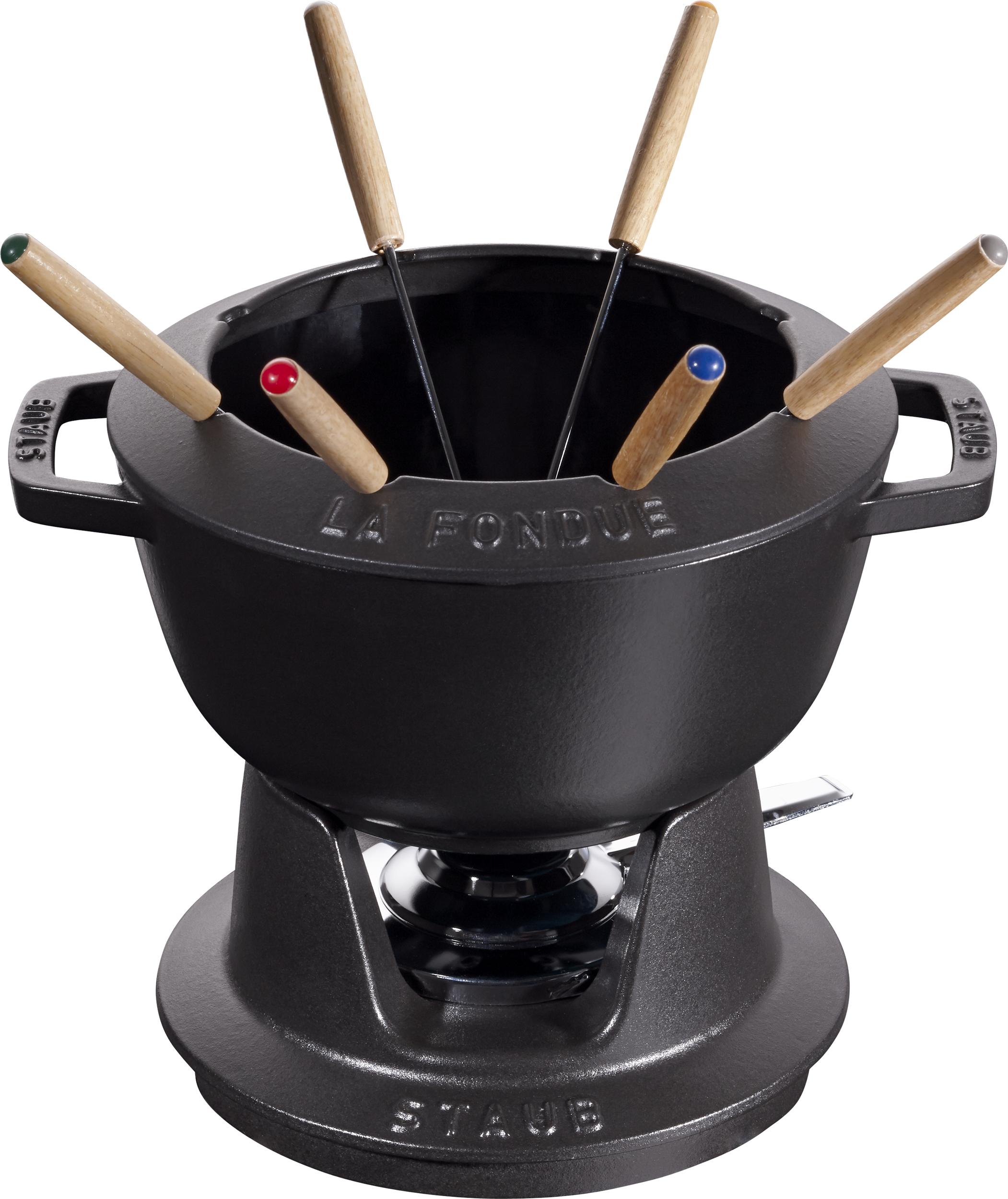 Zestaw do fondue Staub 20 cm czarny 10 el.