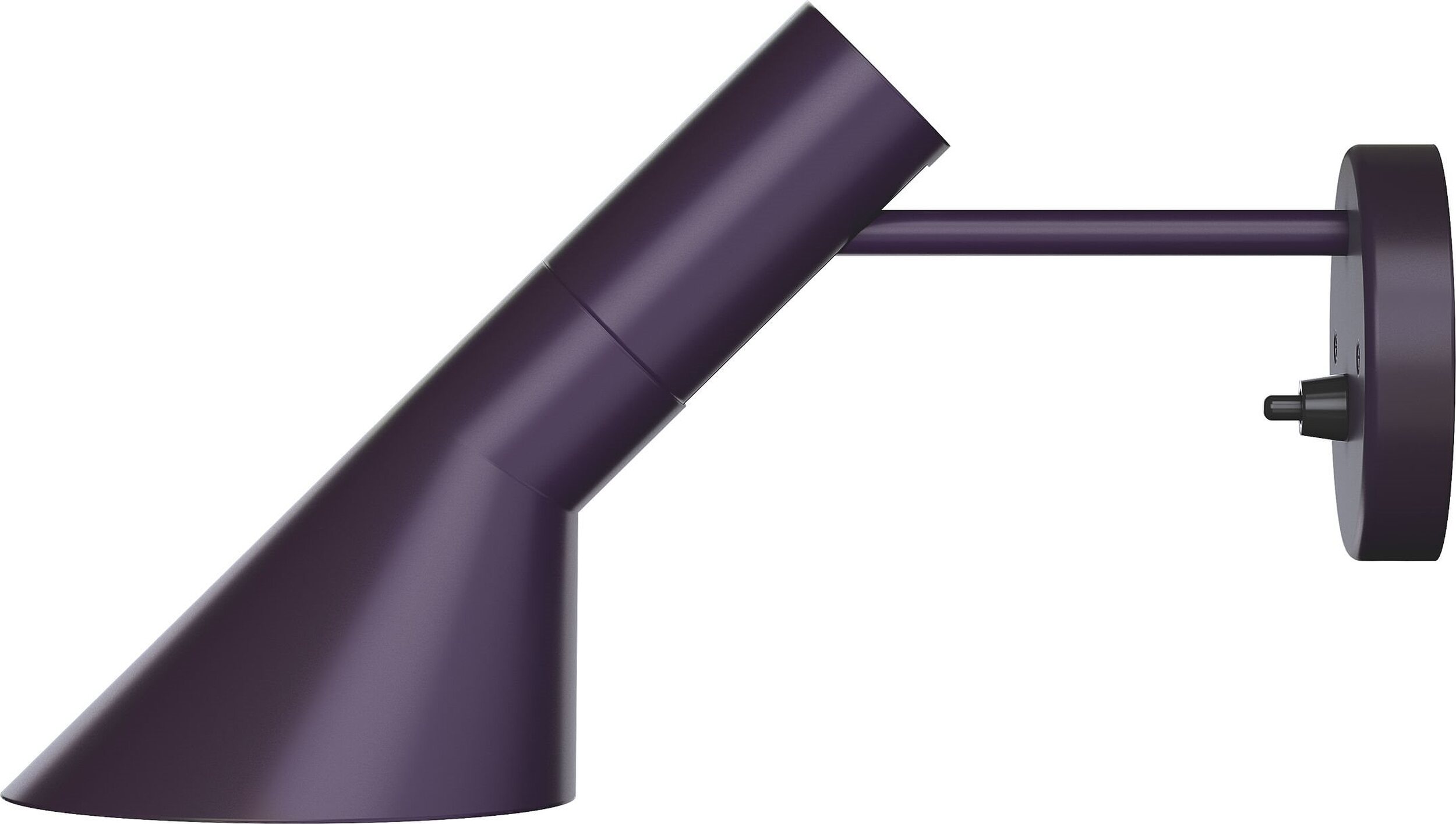 Kinkiet AJ oberżyna z włącznikiem, bez widocznego kabla