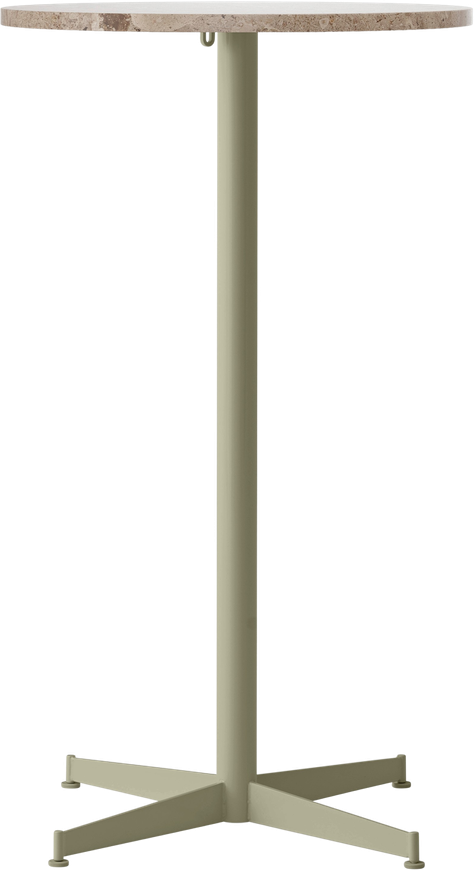 Stół barowy z oliwkową podstawą Nook Star Base Kunis Breccia wysoki 60 cm