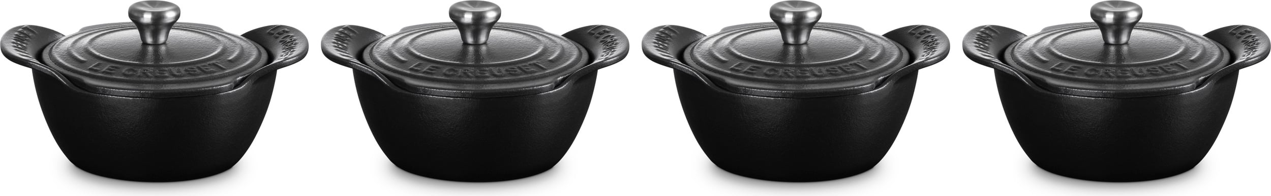 Kokilki z pokrywkami Le Creuset Gourmand 11 cm 8 el.