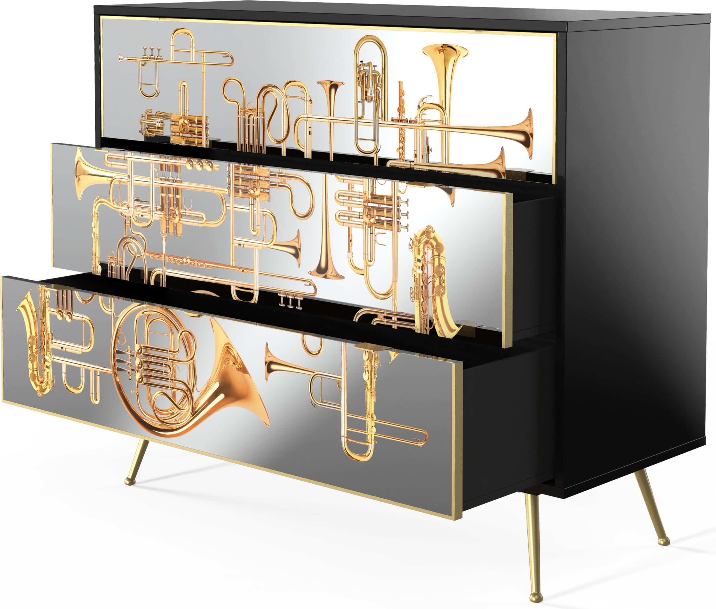 Szafka Toiletpaper Trumpets z 3 szufladami