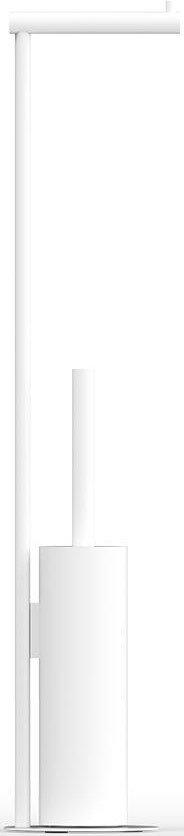 Stojak na papier toaletowy oraz szczotka do WC Bar biały mat