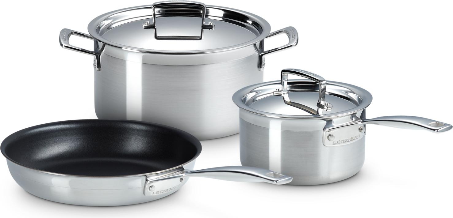 Garnek 3-ply z rondlem i patelnią 3 el.