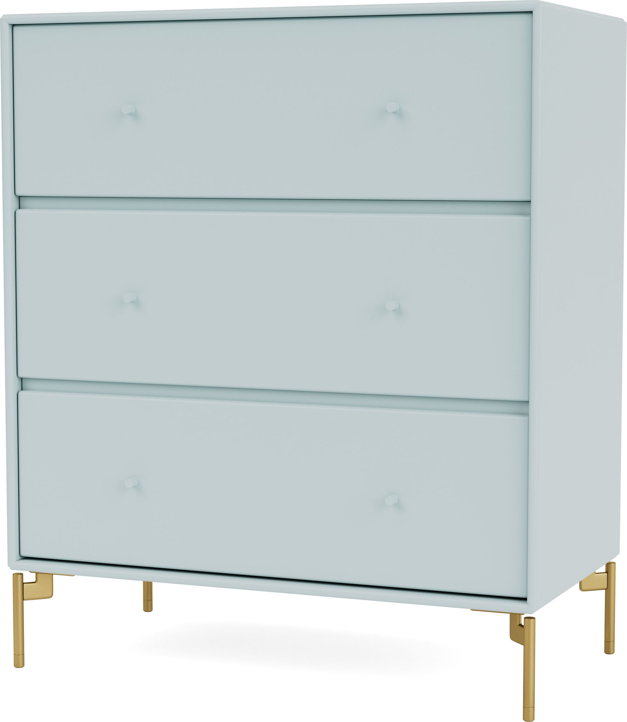Komoda Carry jasnobłękitna na mosiężnych nogach