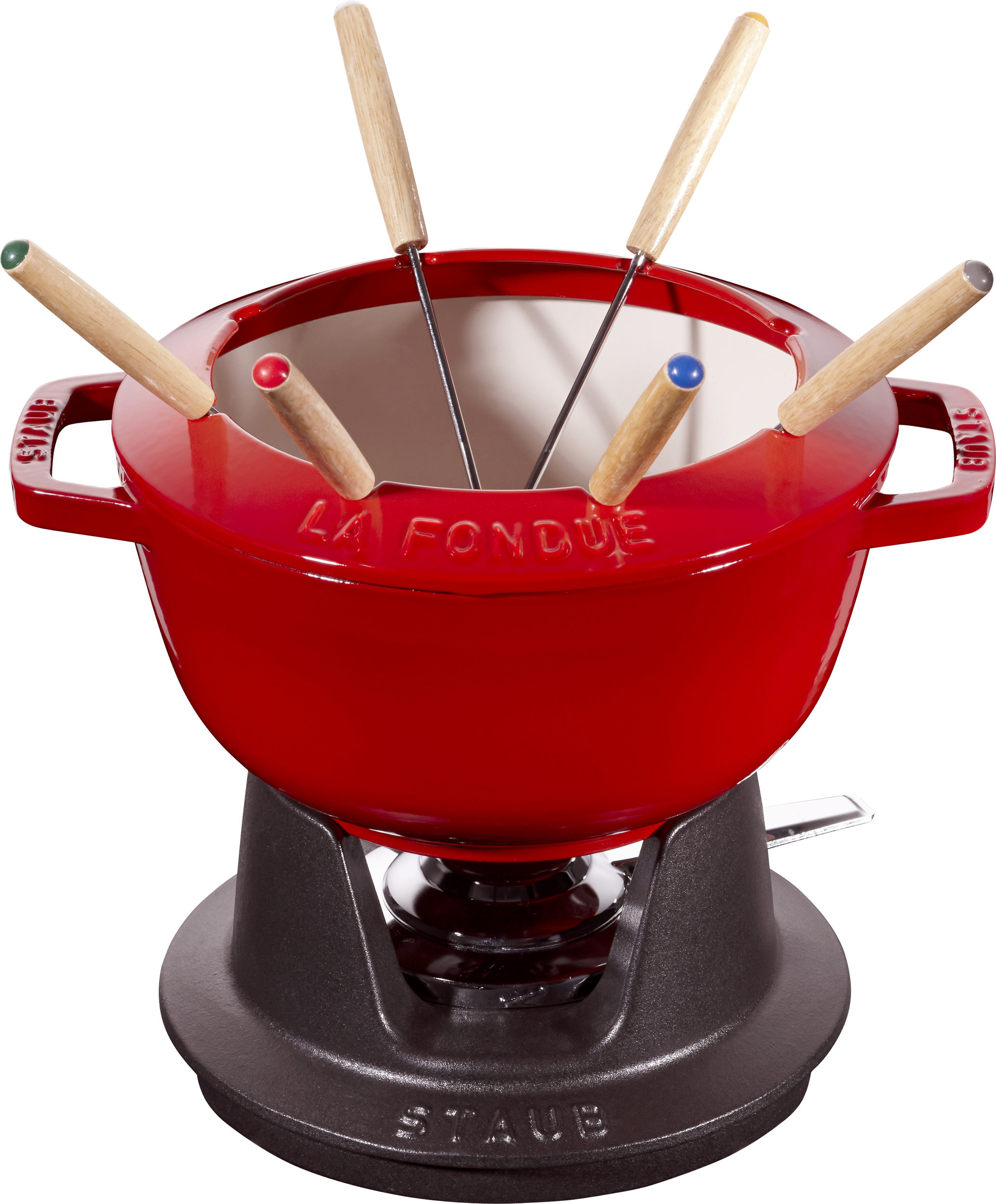 Zestaw do fondue Staub 20 cm czerwony 10 el.