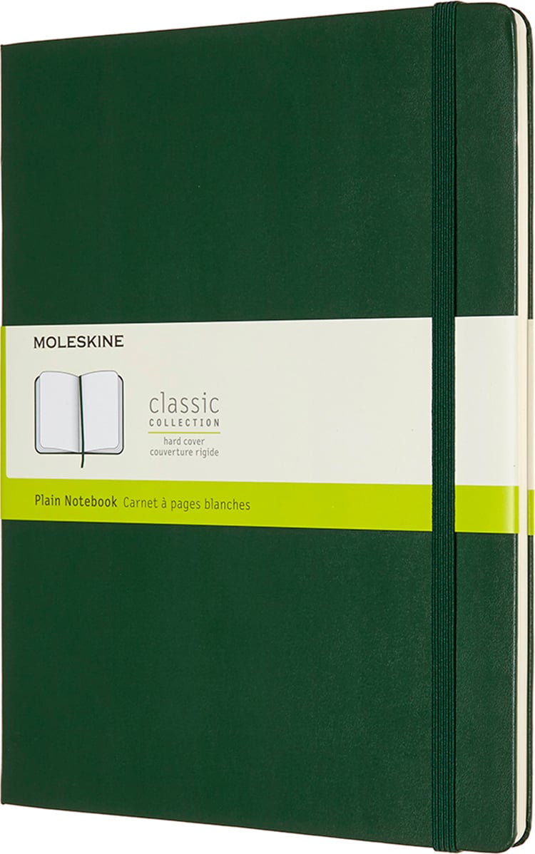 Notes gładki Moleskine Classic XL 192 strony zieleń leśna twarda oprawa