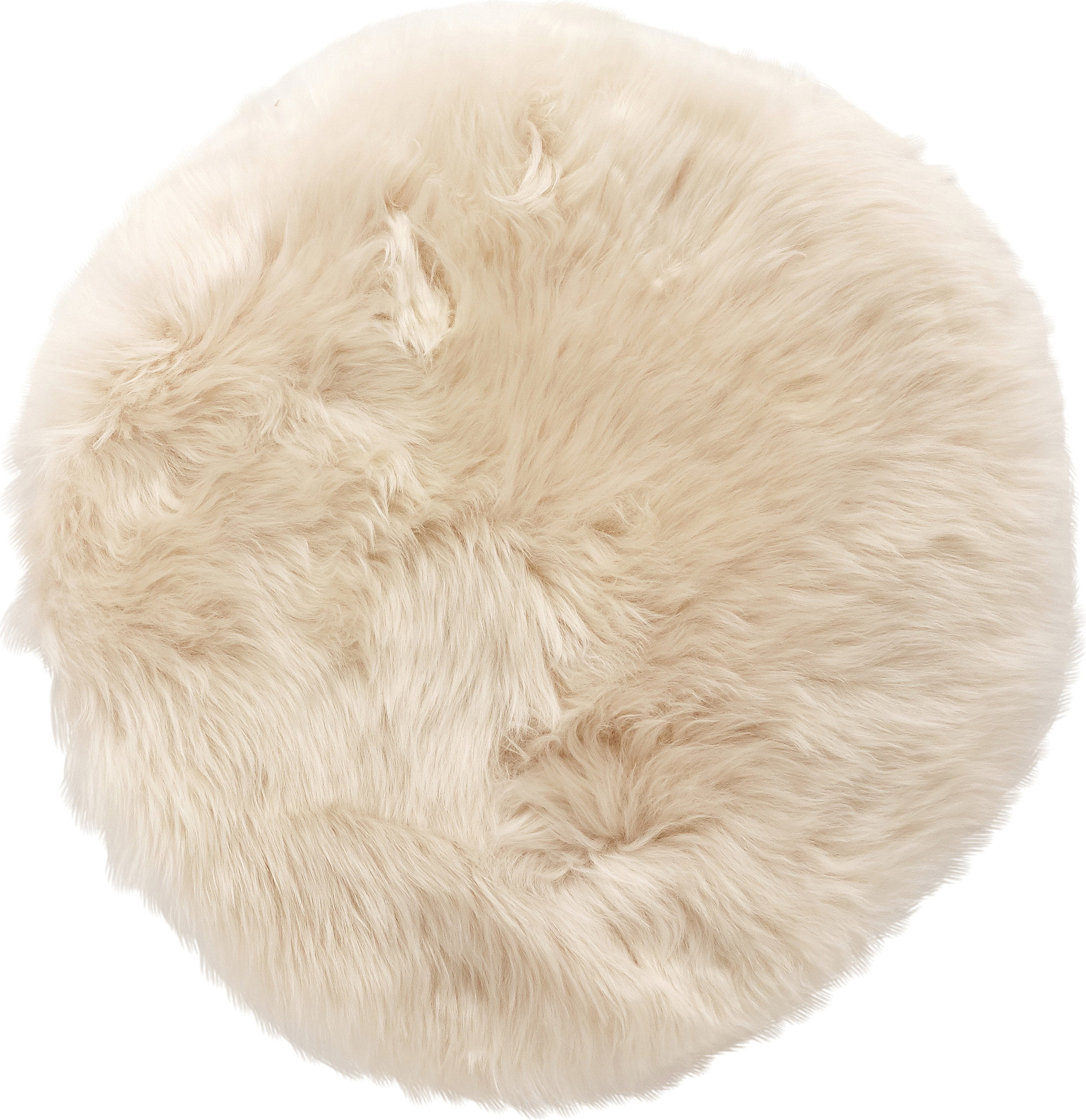 Poduszka na krzesło Hübsch kremowa futrzasta