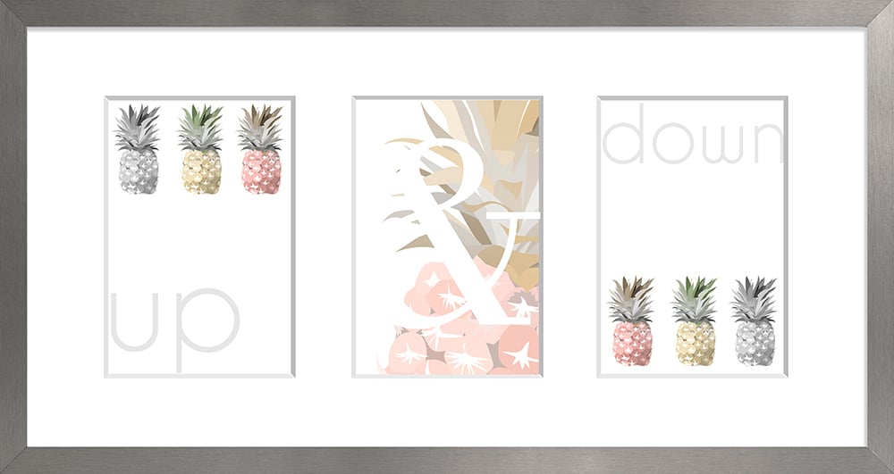 Ramka na 3 zdjęcia Sanremo 23 x 46 cm srebrna