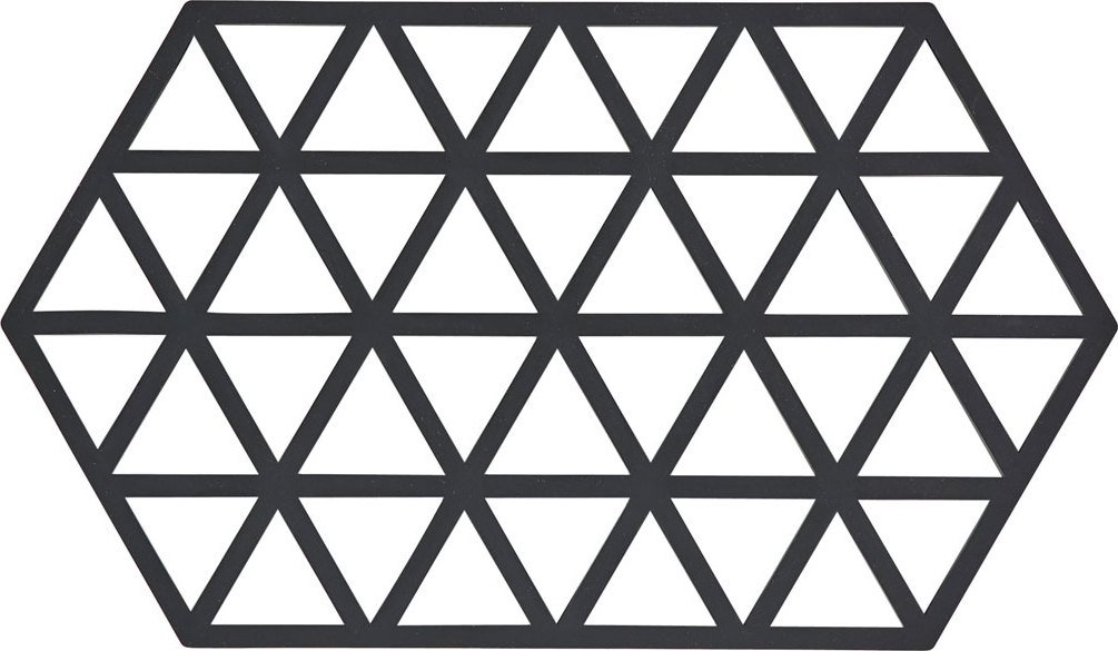 Podstawka pod gorące naczynia Triangles 24 cm czarna