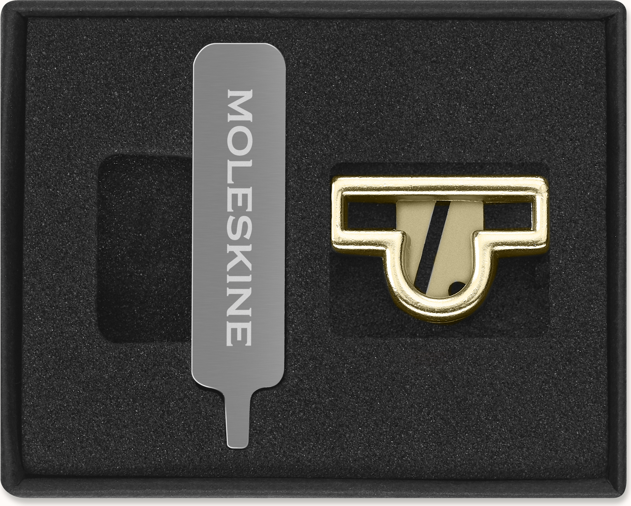 Przypinka na notes Moleskine zodiak waga złota