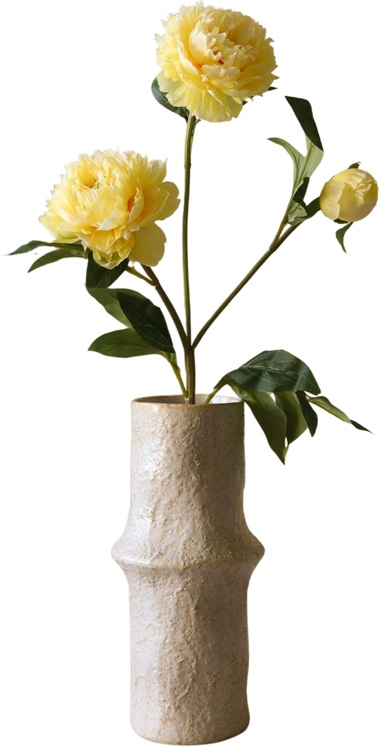 Kwiat sztuczny Botane piwonia 77 cm żółta