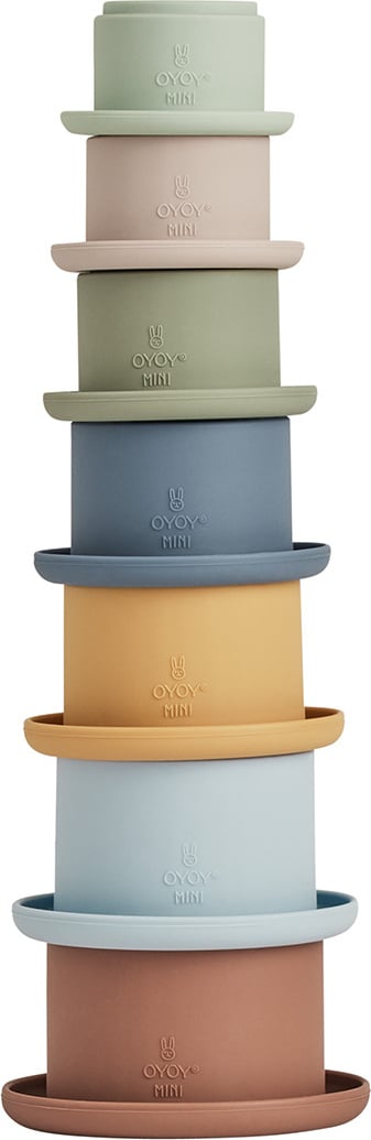 Zabawka kubeczki do układania Tawa chłodne kolory 7 szt.