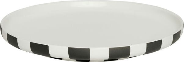 Talerz śniadaniowy Toppu 20 cm czarno-biały