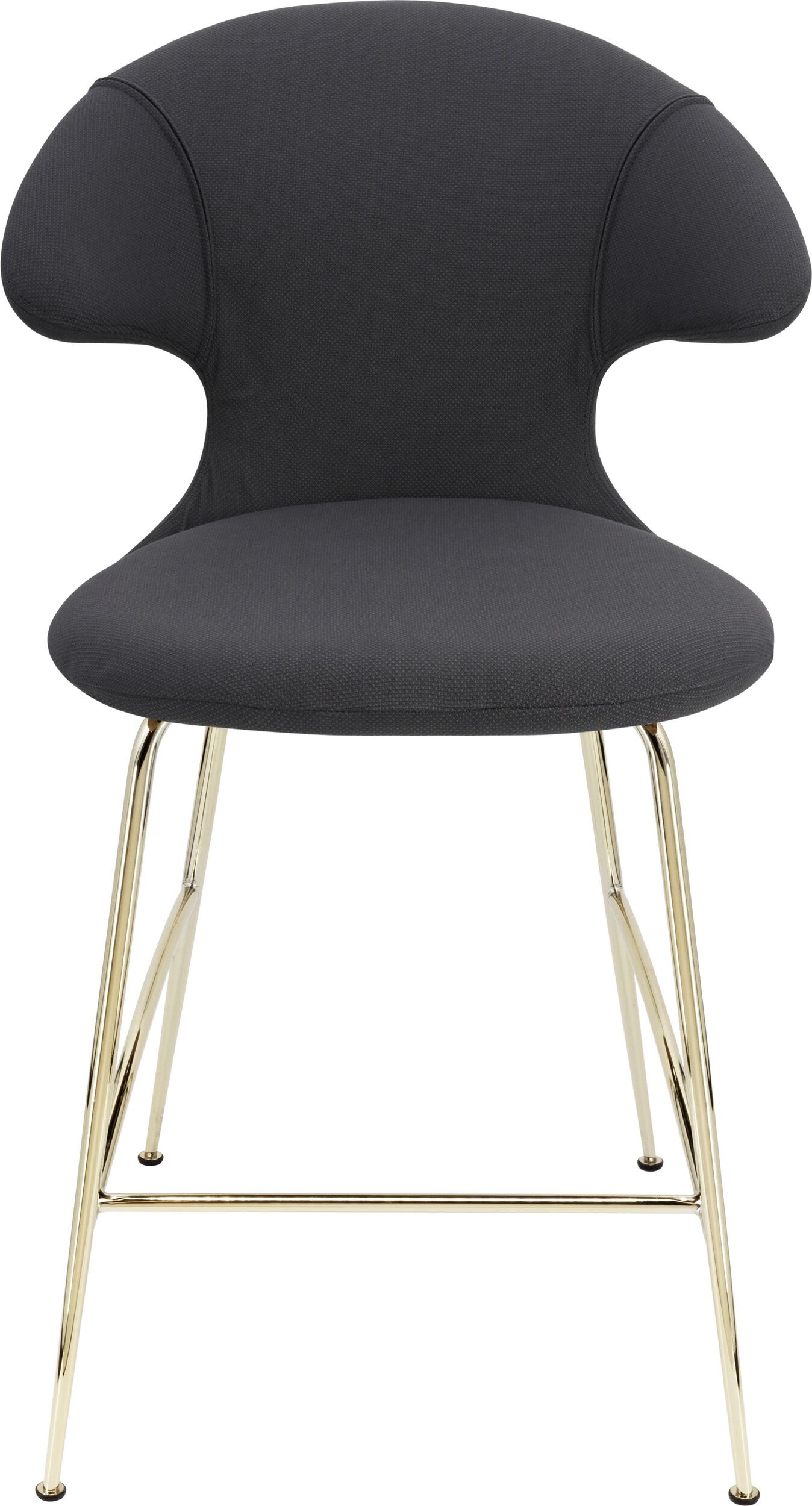 Krzesło Time Flies 102 cm ciemnoszare na mosiężnych nogach