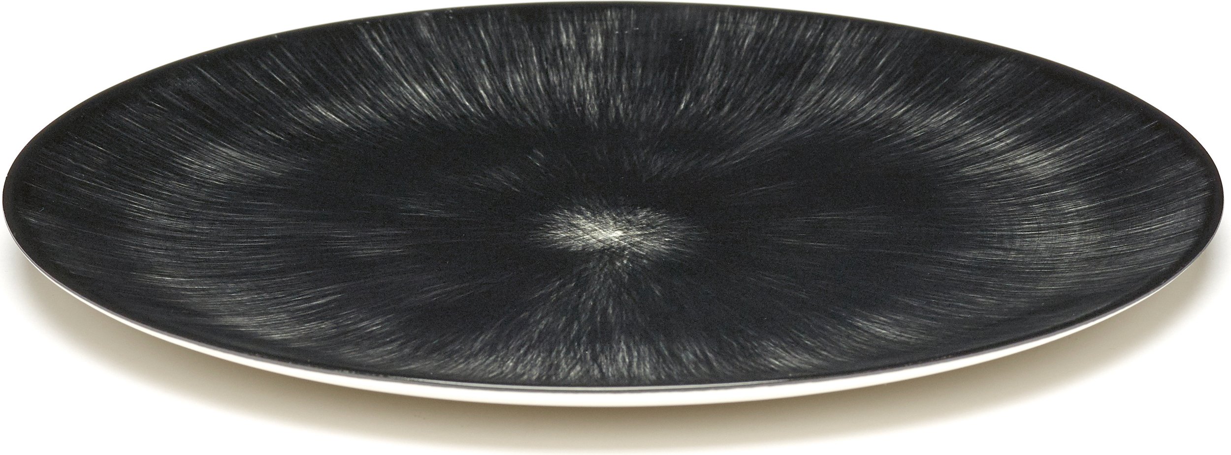 Talerz obiadowy Dé 6 24 cm czarno-biały