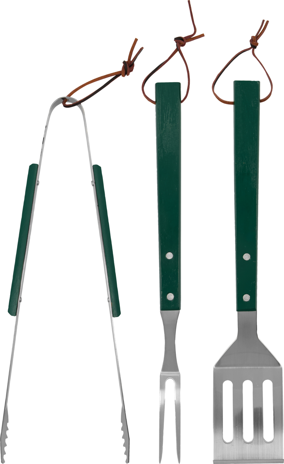 Narzędzia do grilla NVBBQ zielone 3 el.
