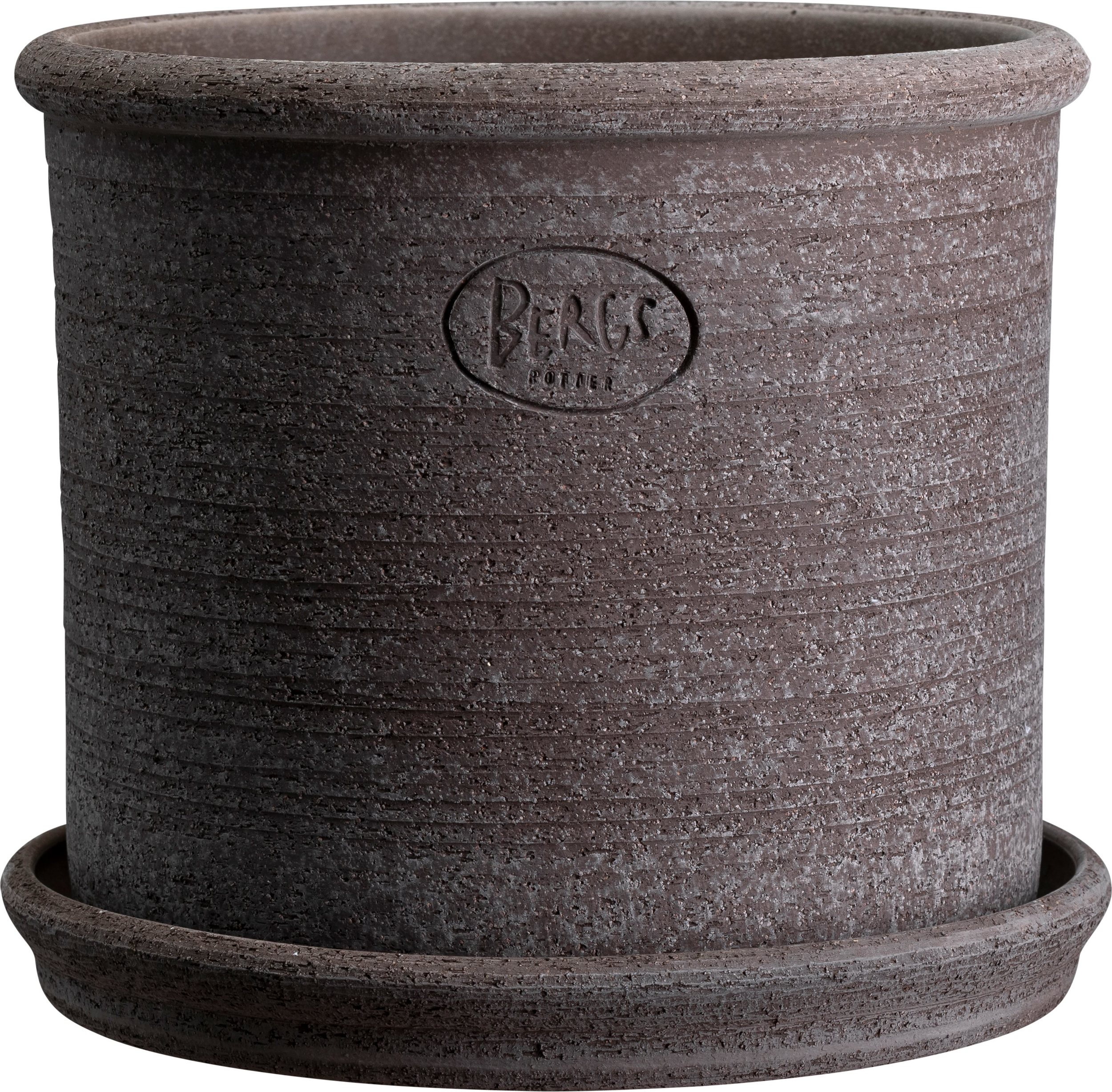 Doniczka Modena 20 cm szara z podstawką