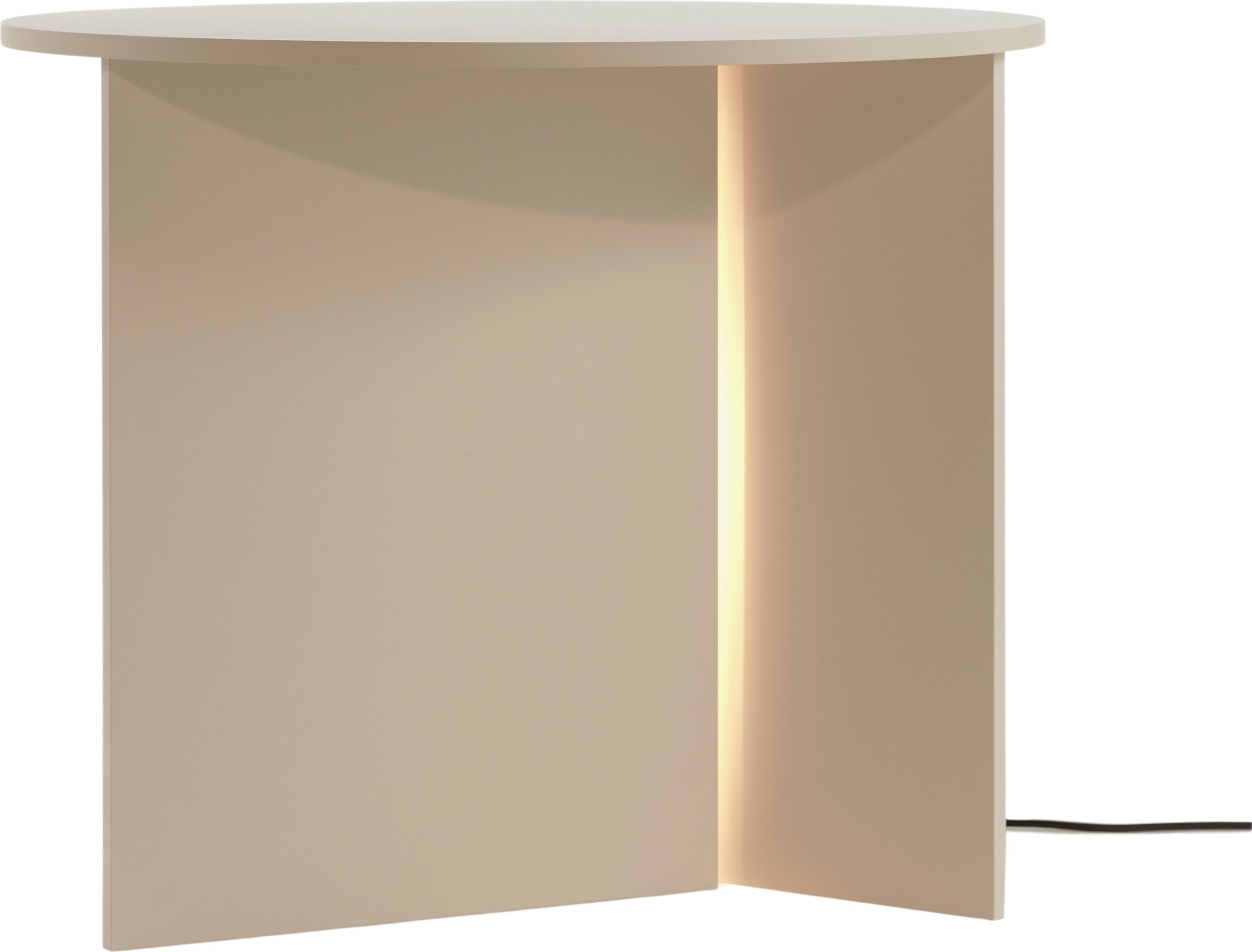 Stolik boczny z wbudowanym oświetleniem LED Stella 61 cm kremowy