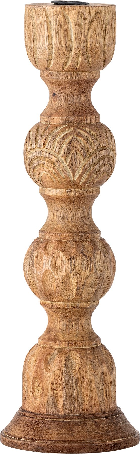 Świecznik na klasyczną świecę Nalua 32 cm z drewna mango
