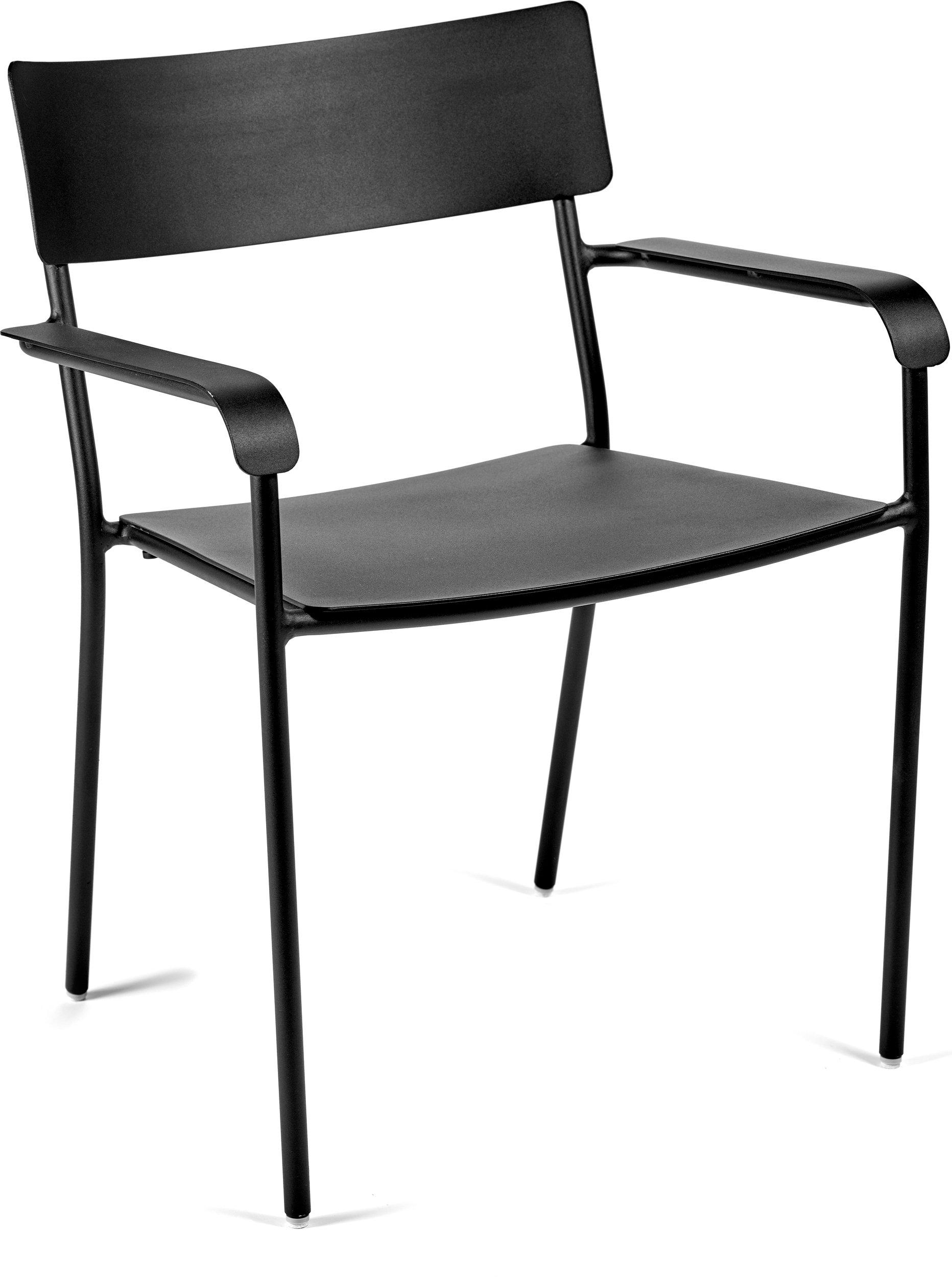 Krzesło ogrodowe z podłokietnikami August 79 cm czarne