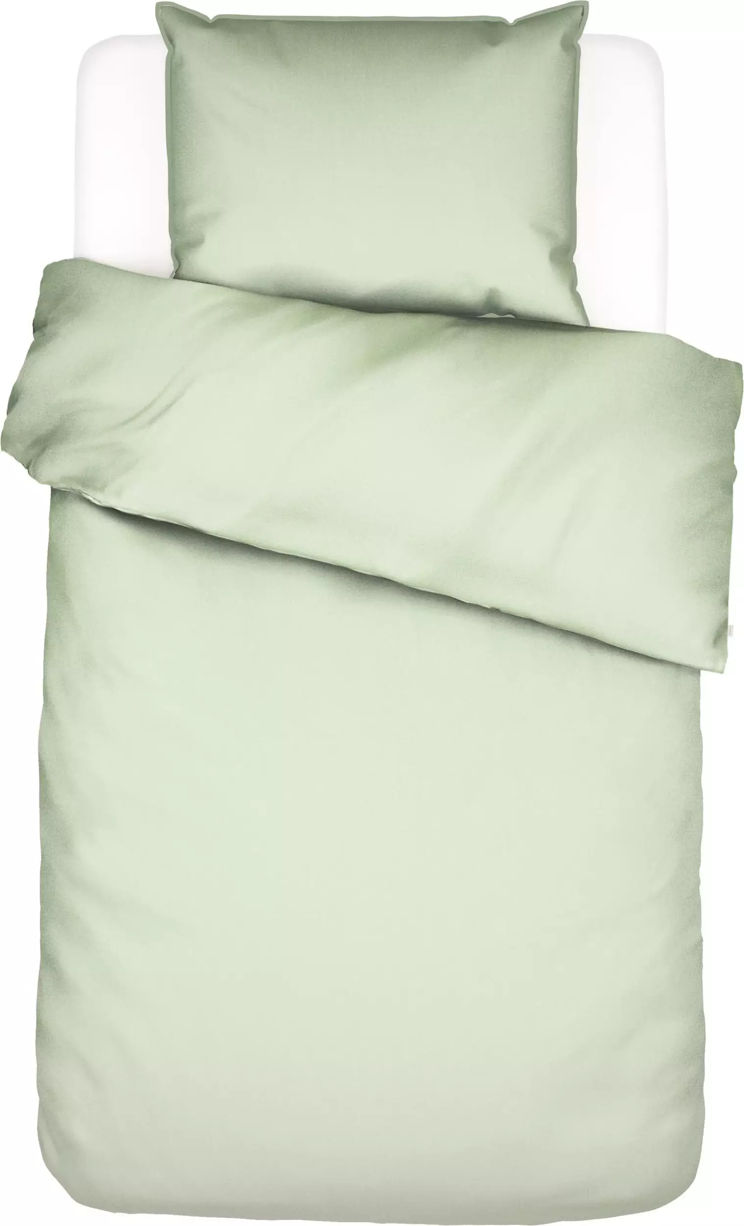 Pościel Guy 135 x 200 cm pistacjowa z poszewką na poduszkę 80 x 80 cm zapięcie suwak