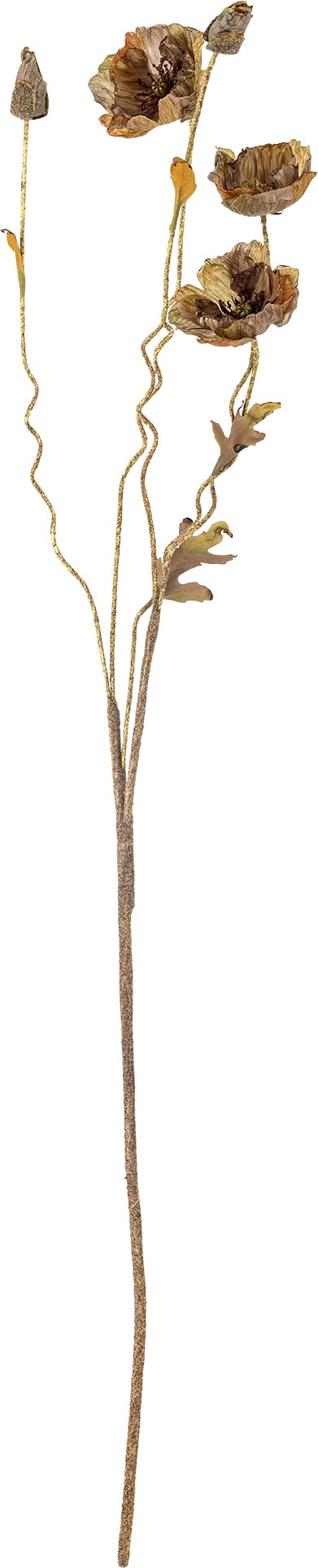 Kwiat sztuczny Bloomingville Poppy brązowy