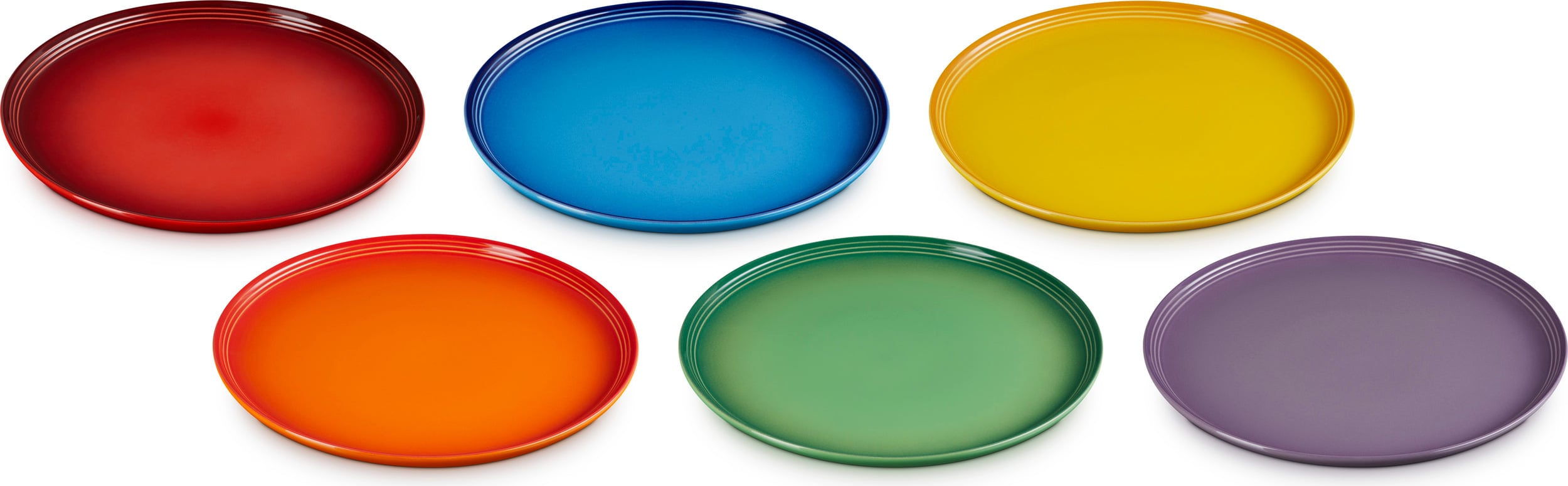 Talerze obiadowe Le Creuset Rainbow Coupe 27 cm kolorowe 6 szt.