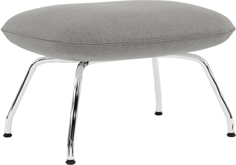 Podnóżek Doze jasnoszary na chromowanych nogach