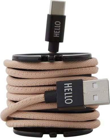 Kabel USB-C Design Letters różowy