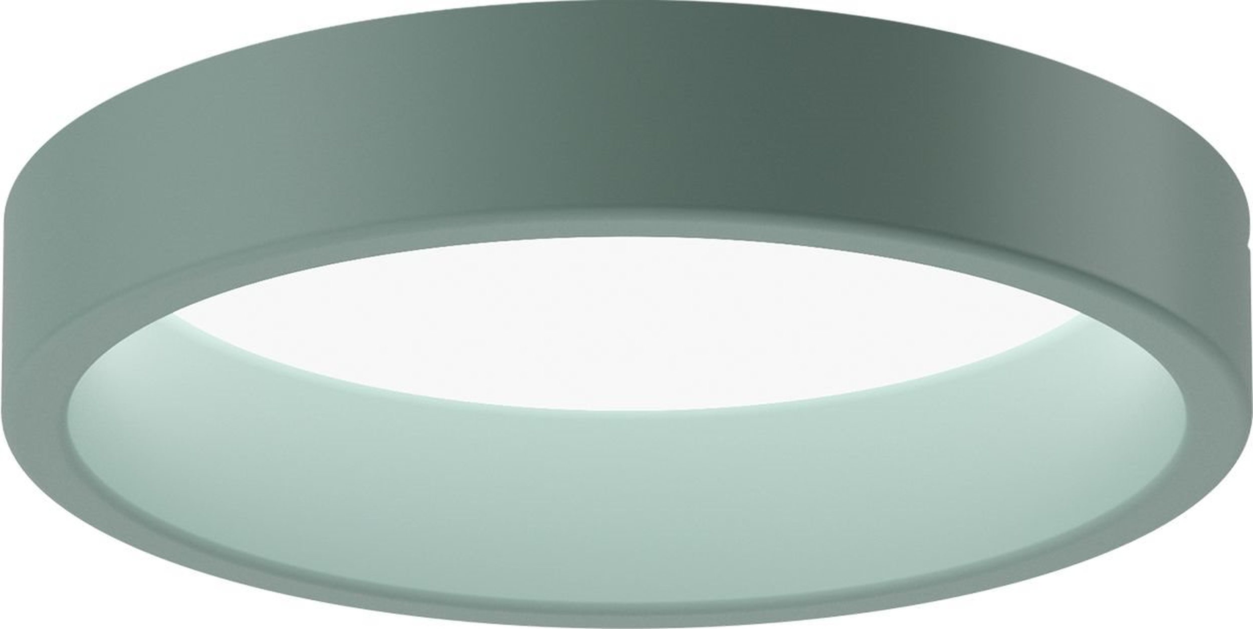 Plafon Circle Semi Recessed LED 3000K 26,7 cm zgaszona zieleń
