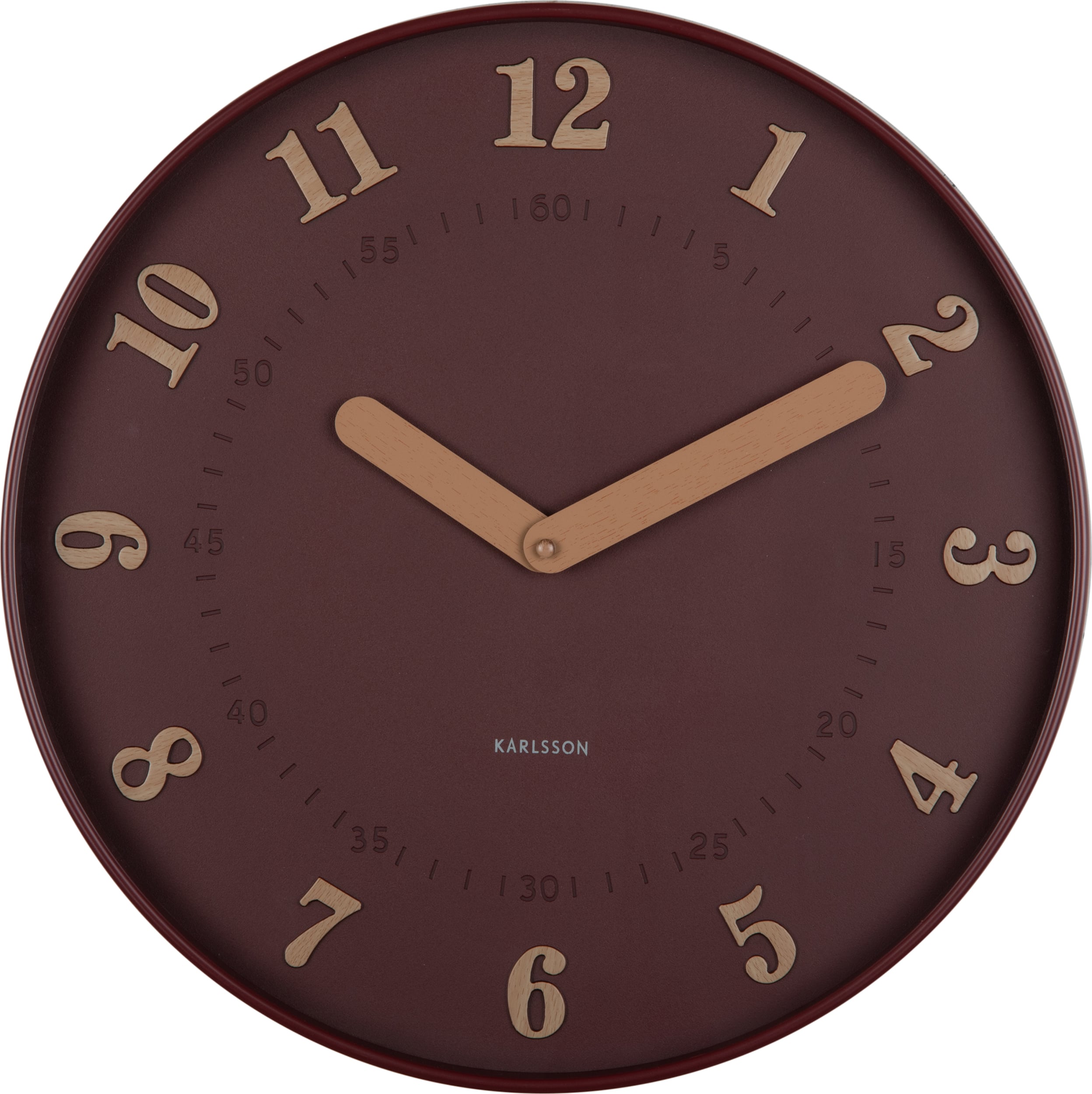 Zegar ścienny Amena burgundowy