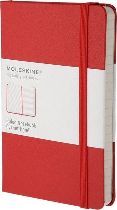 Notes w linię Moleskine P czerwony twarda oprawa