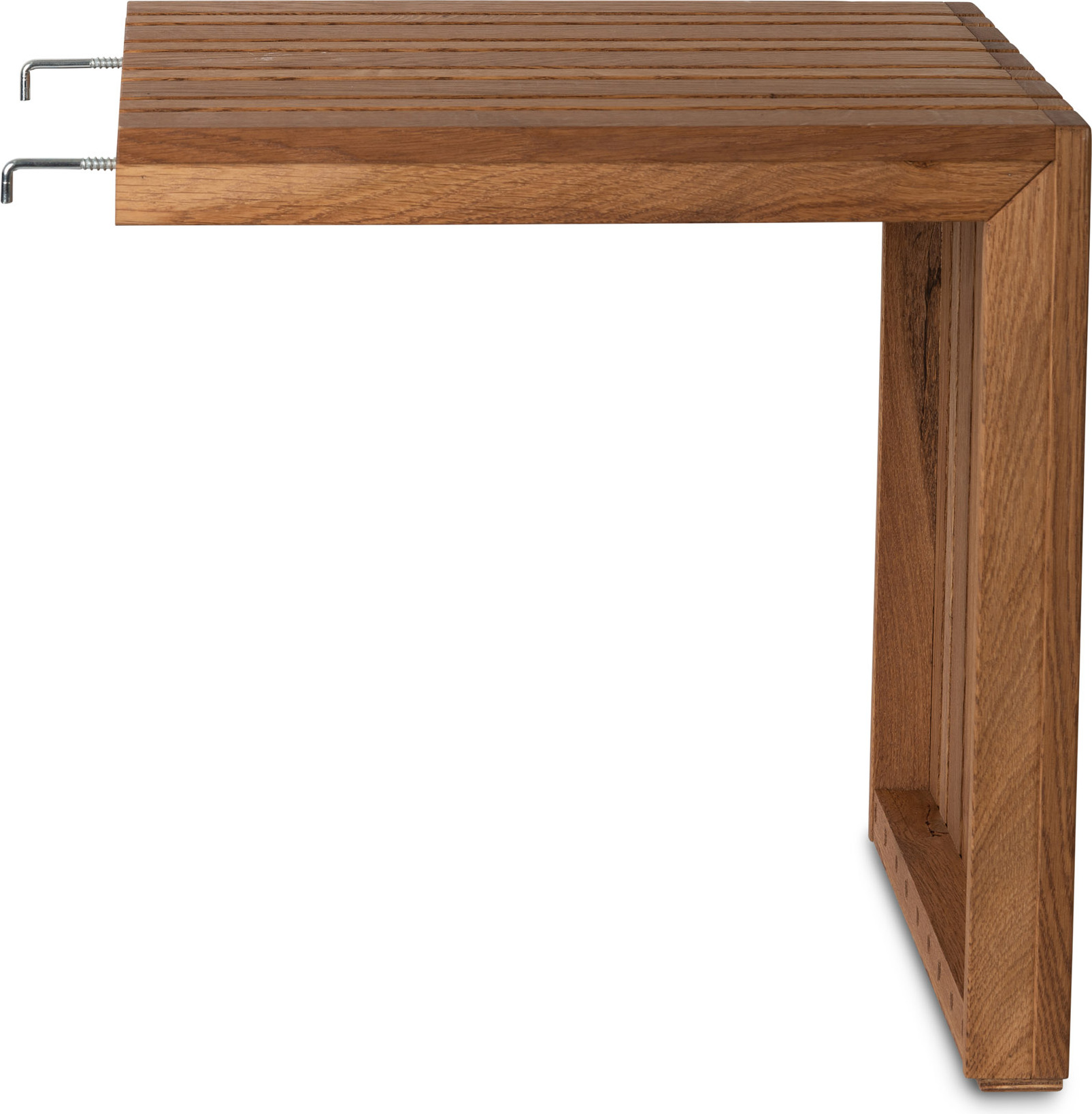 Stolik GrowTABLE ciemny dąb montowany do doniczki samonawadniającej GrowMORE