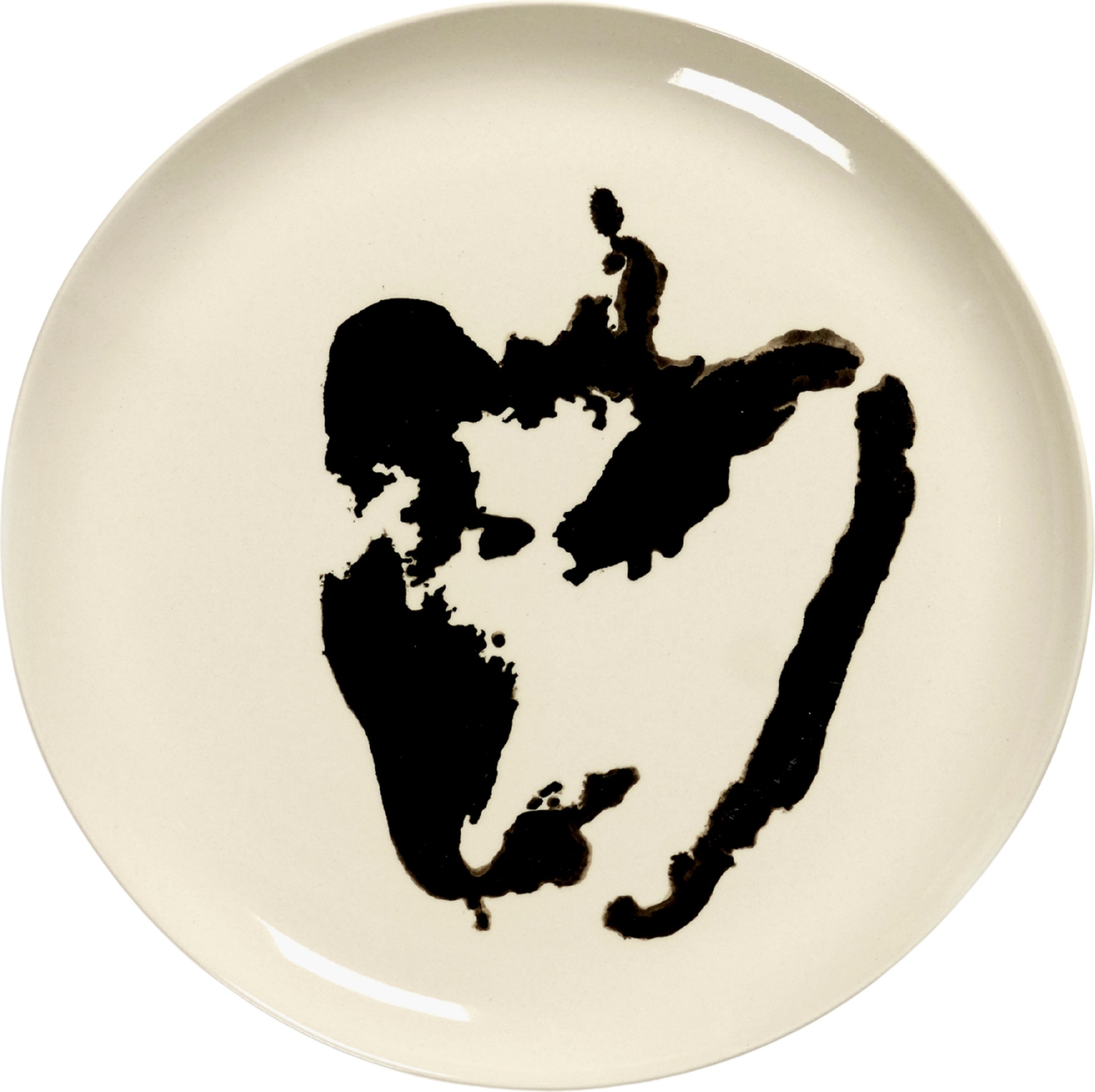 Talerz obiadowy Feast Pepper 26,5 cm biało-czarny