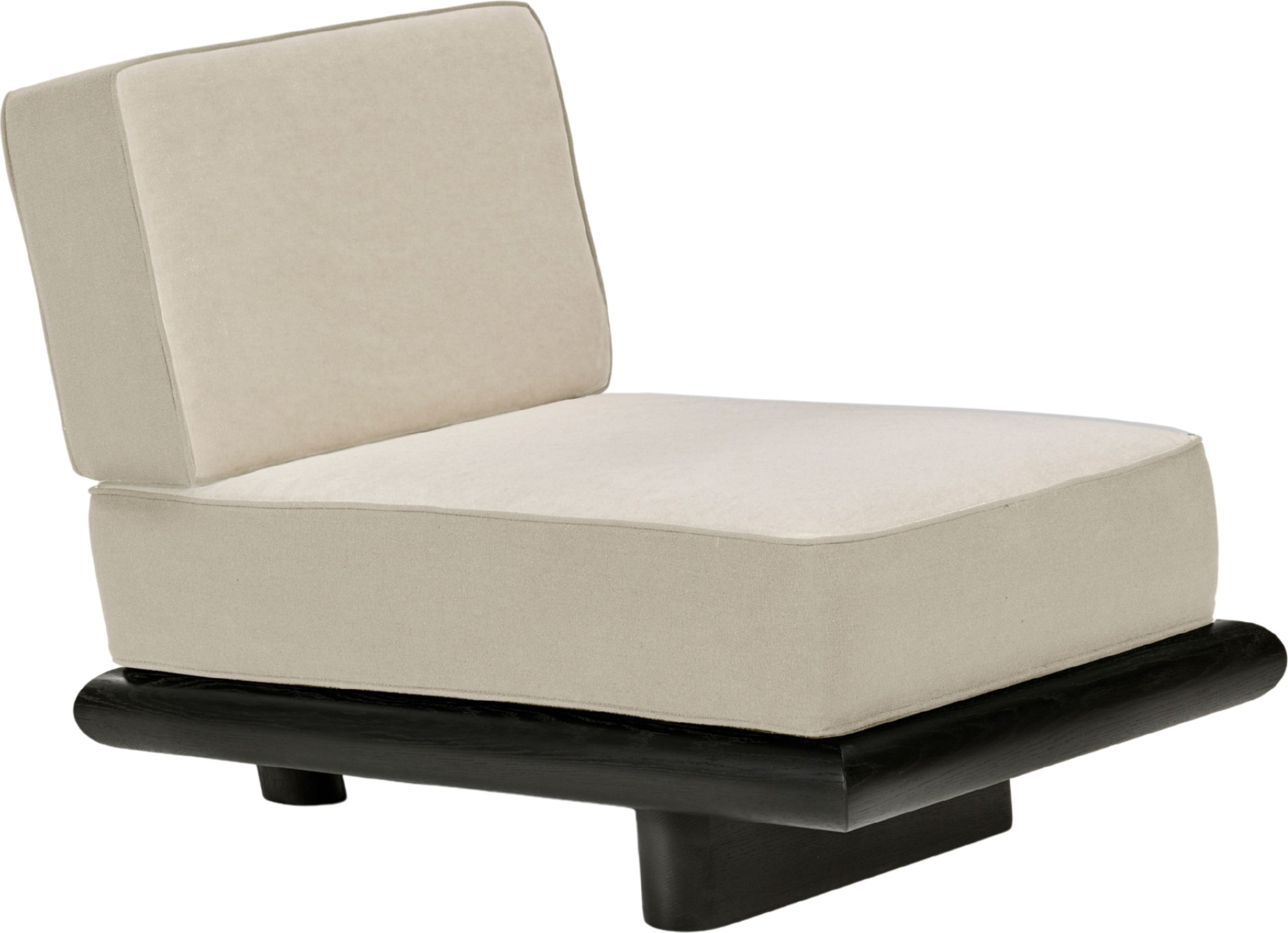 Sofa jednoosobowa Ono 95 cm jasnoszara drewno tulipanowca