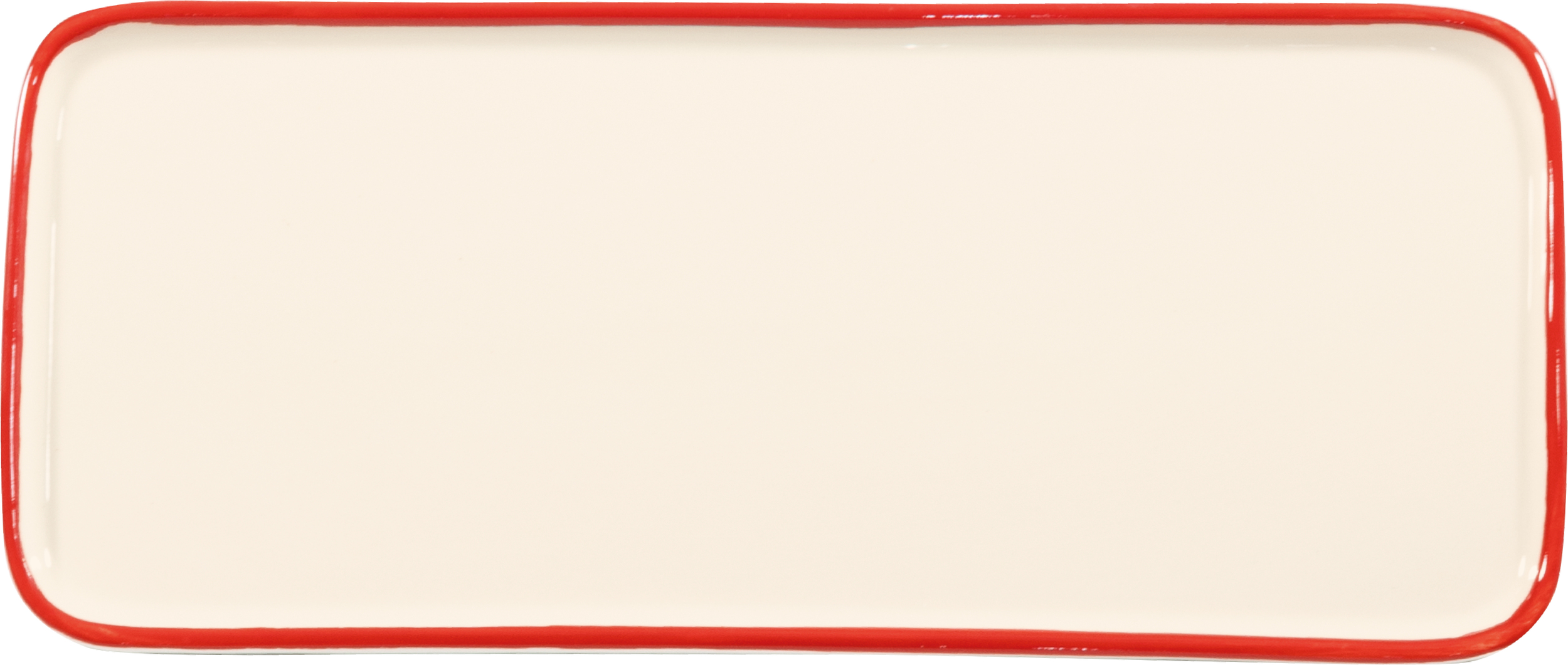 Talerz do serwowania Lido Rim prostokątny 26,5 cm czerwony