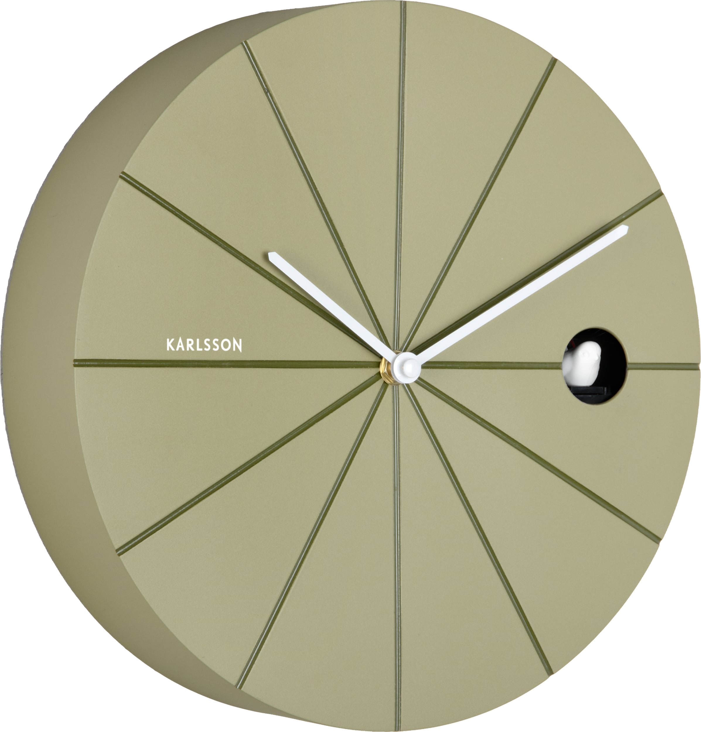 Zegar ścienny z kukułką Destacado oliwkowy