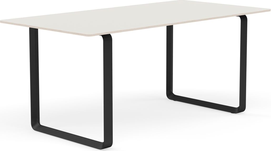 Stół Muuto 170 x 85 cm biały nogi czarne