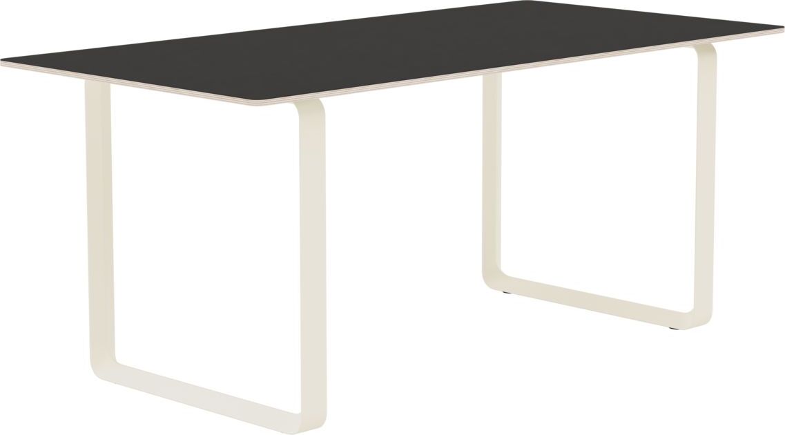 Stół Muuto 170 x 85 cm czarny linoleum nogi piaskowe