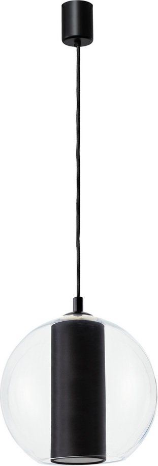 Lampa wisząca Merida L czarna z czarnym mocowaniem