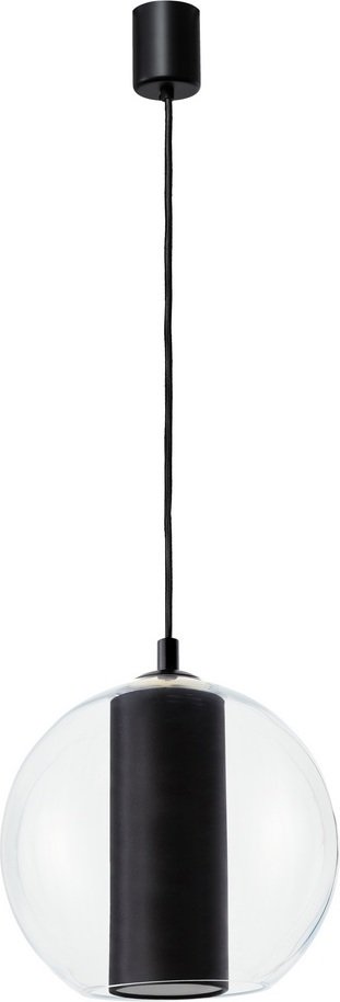 Lampa wisząca Merida L czarna z czarnym mocowaniem