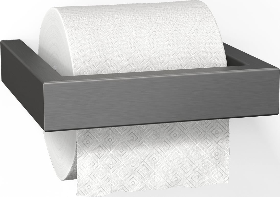 Uchwyt na papier toaletowy Linea 15 cm grafitowy z powłoką PVD