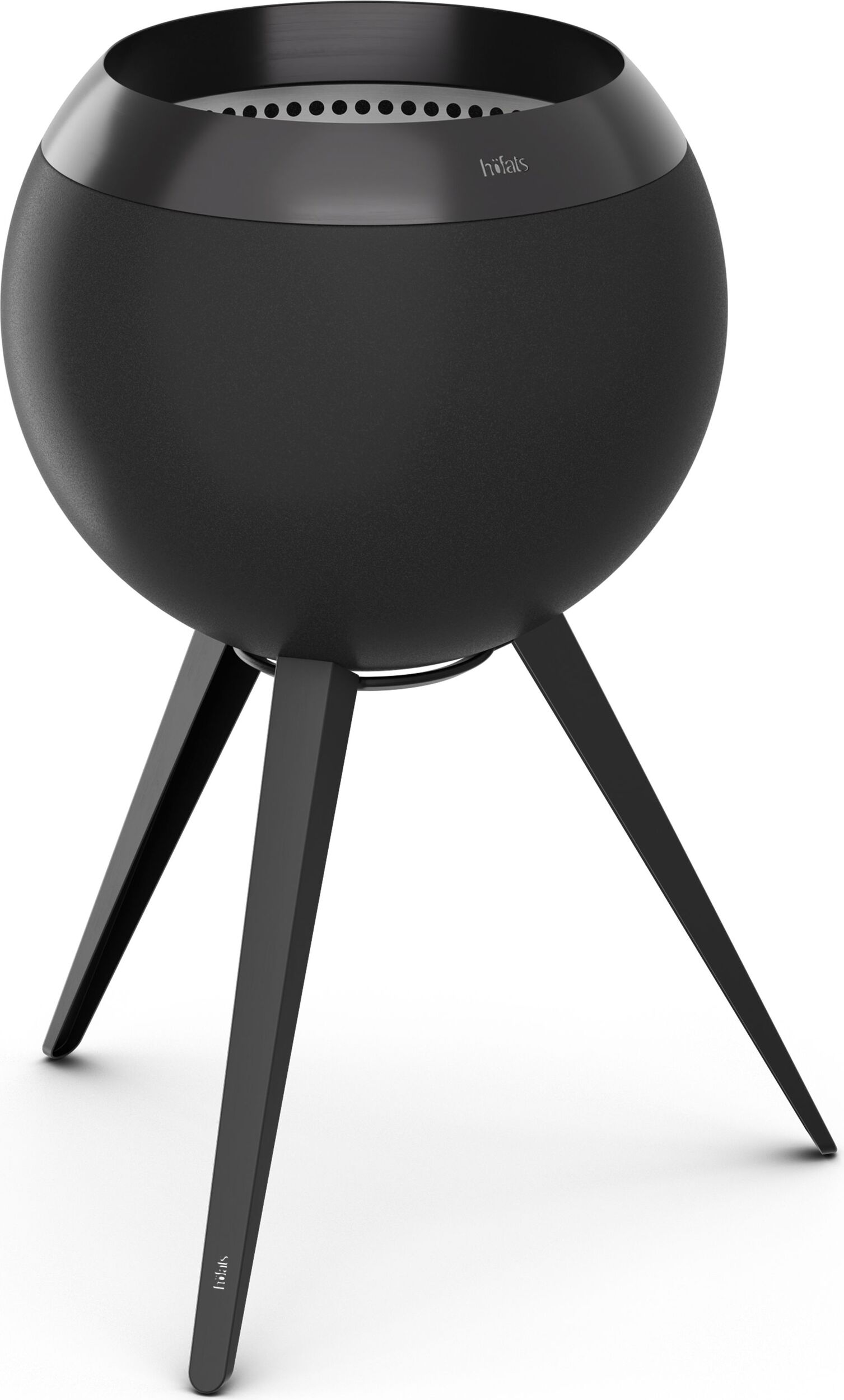 Palenisko Moon wysokie 75 cm czarne z podstawą