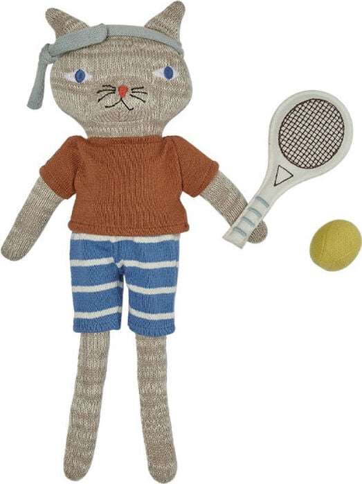Przytulanka z rakietą i piłką tenisową OYOY Polly Cat 3 el.