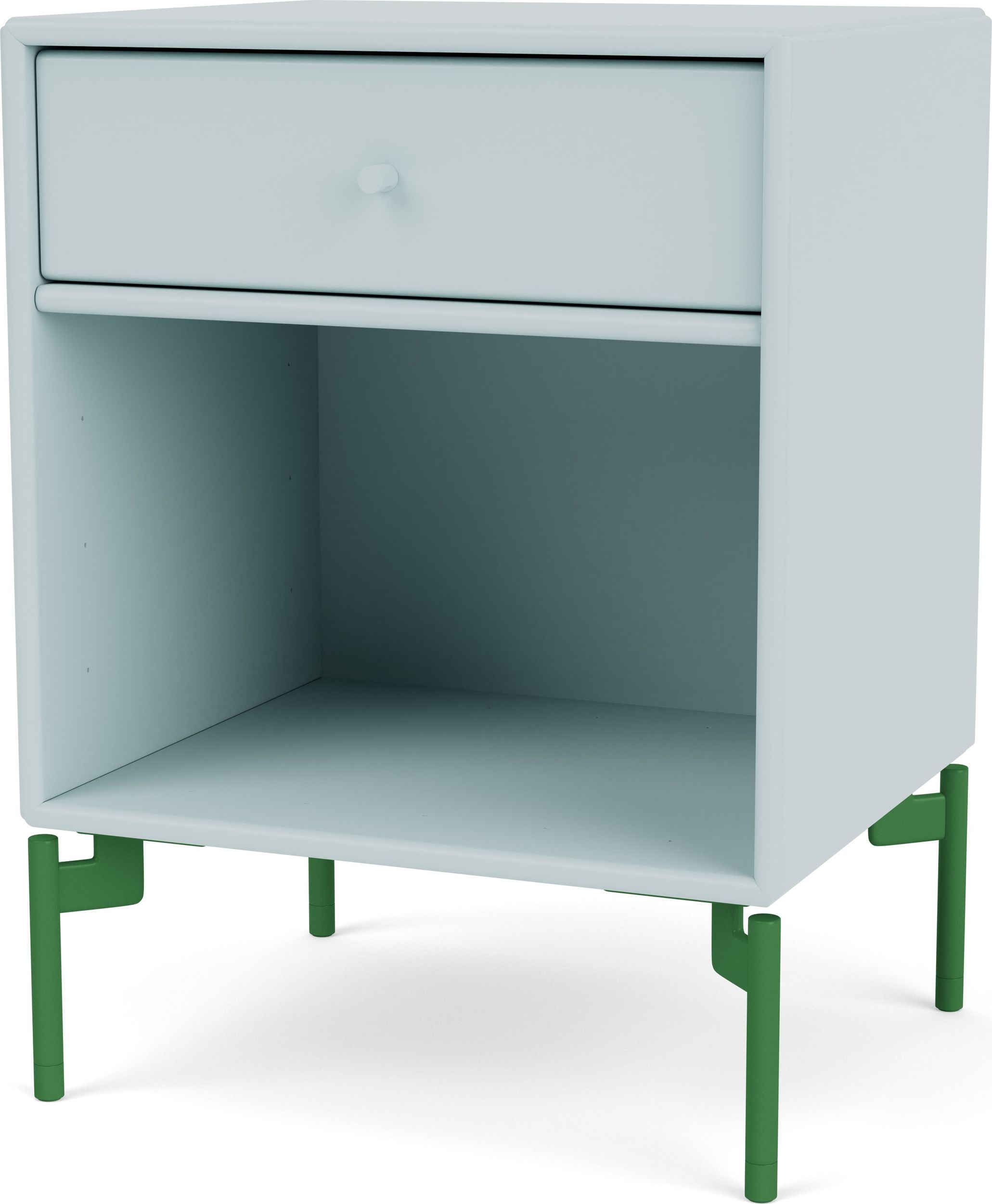 Szafka nocna Dream jasnobłękitna na zielonych nogach