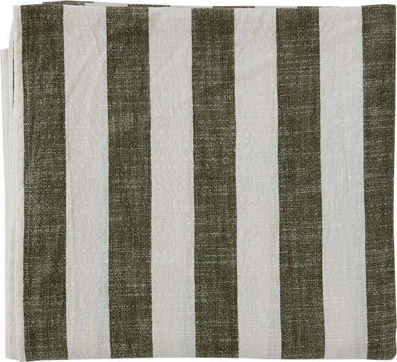 Obrus Striped 140 x 200 cm biało-zielony